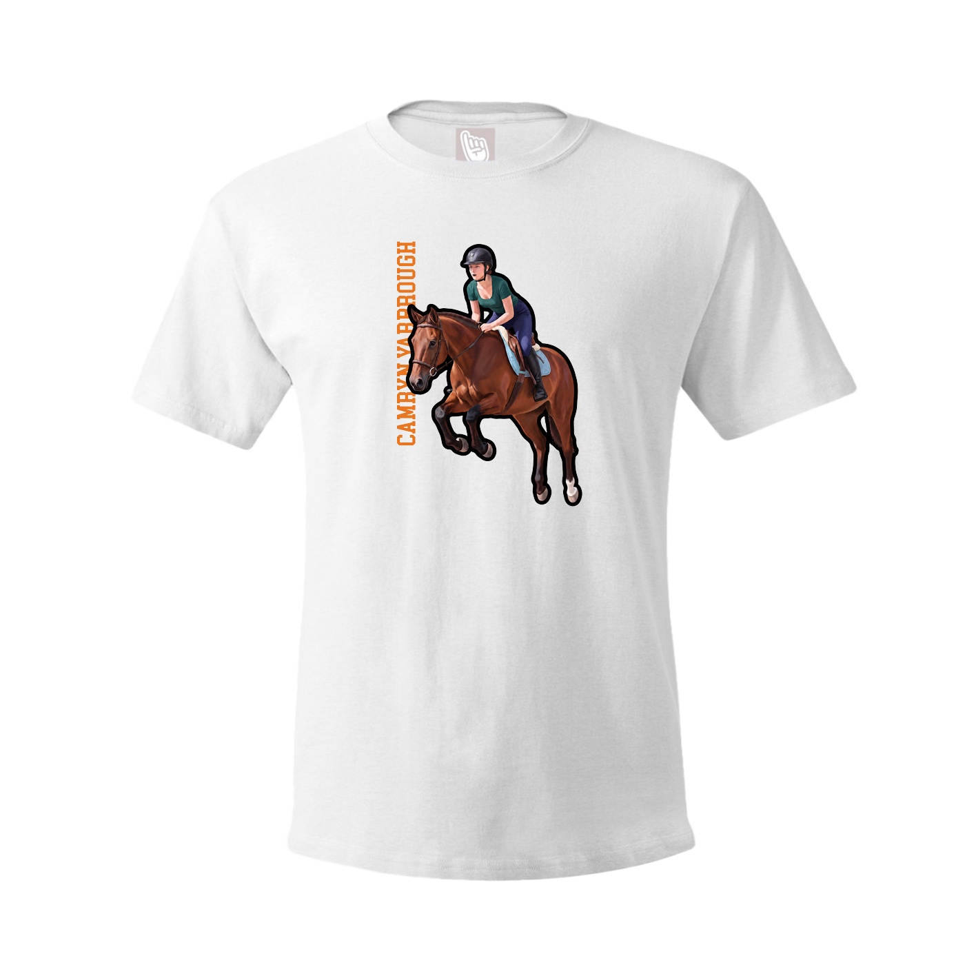 Youth Tee — Name Vertical in White