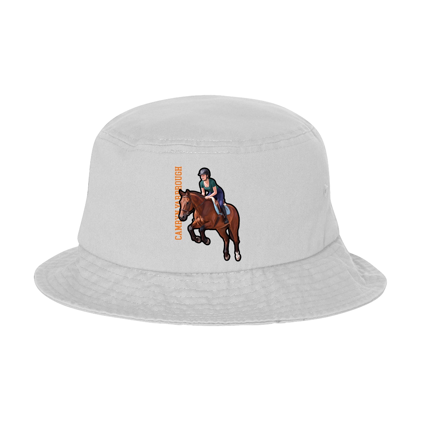 Bucket Cap — Name Vertical in White