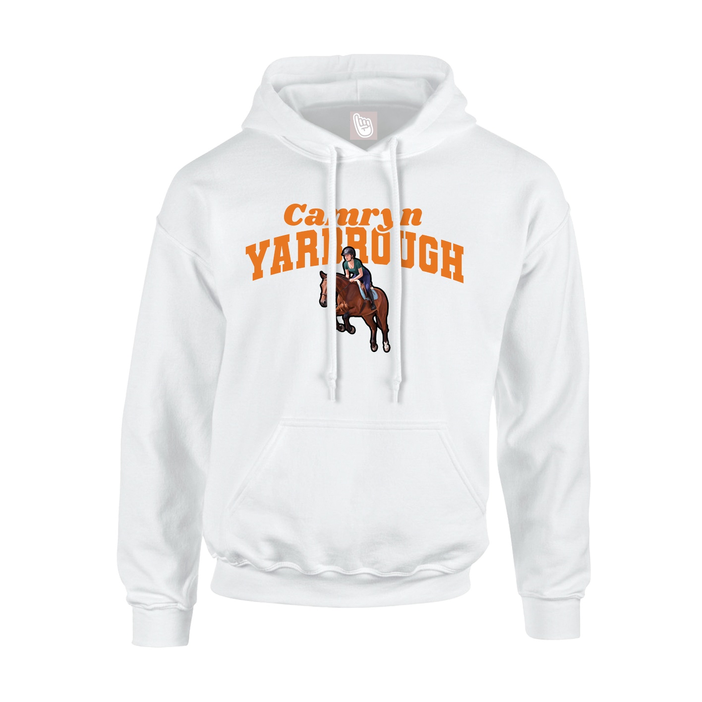 Youth Hoodie — Signature Arch in White