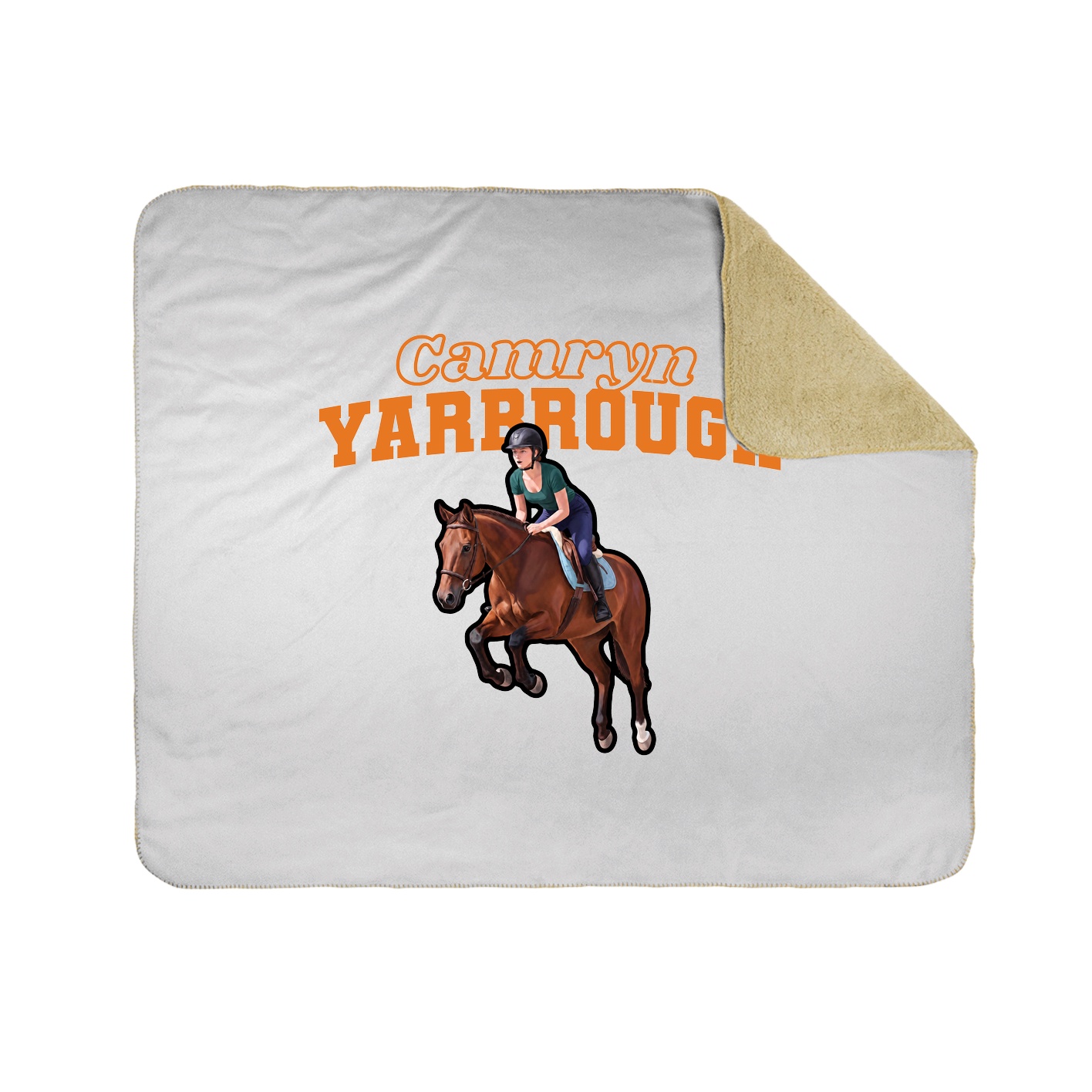 Throw Blanket — Name Arch in White