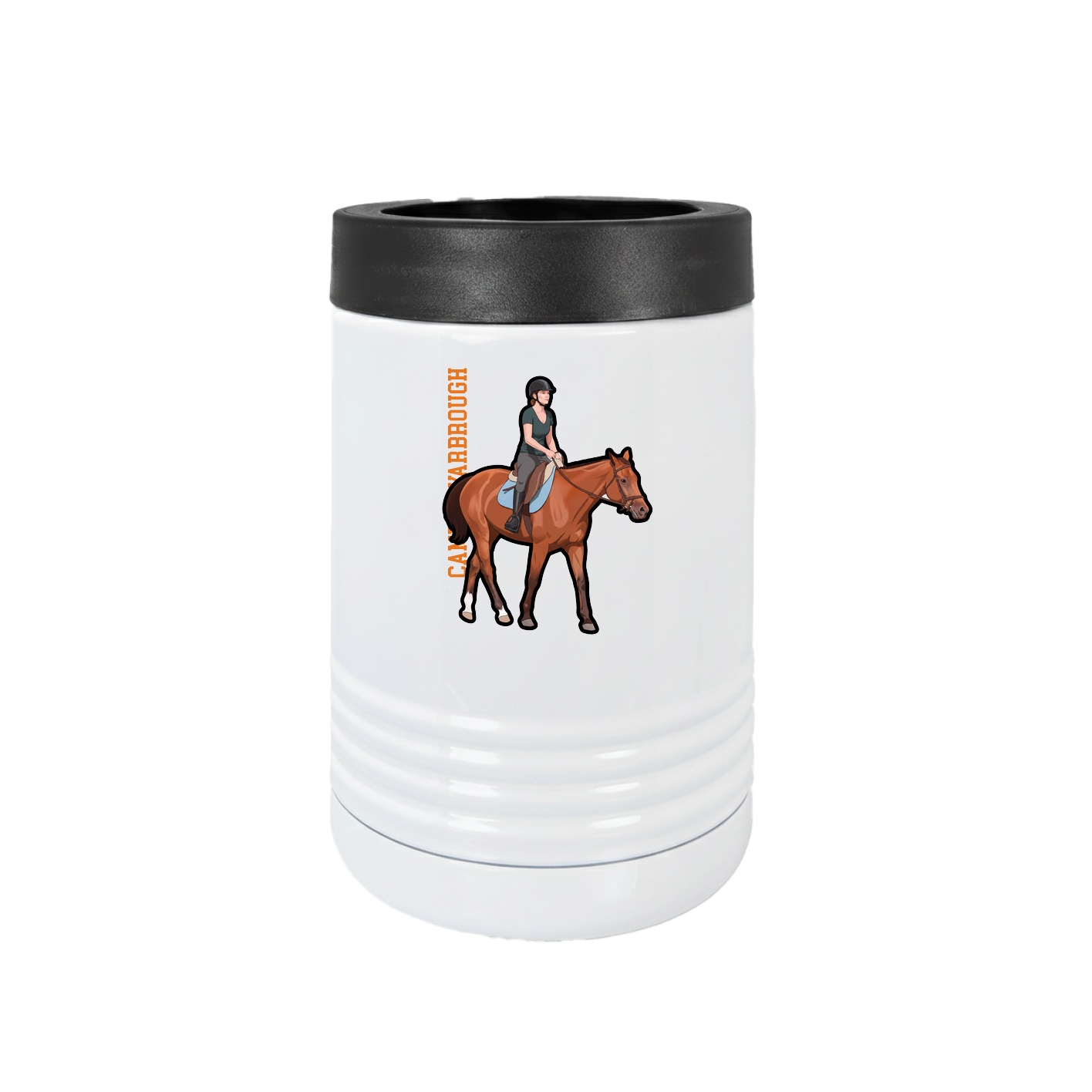 Beverage Holder — Name Vertical in White