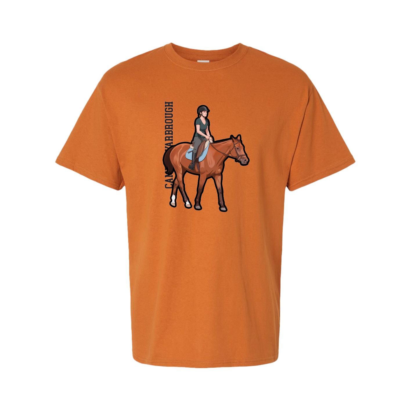 Tee — Name Vertical in Orange