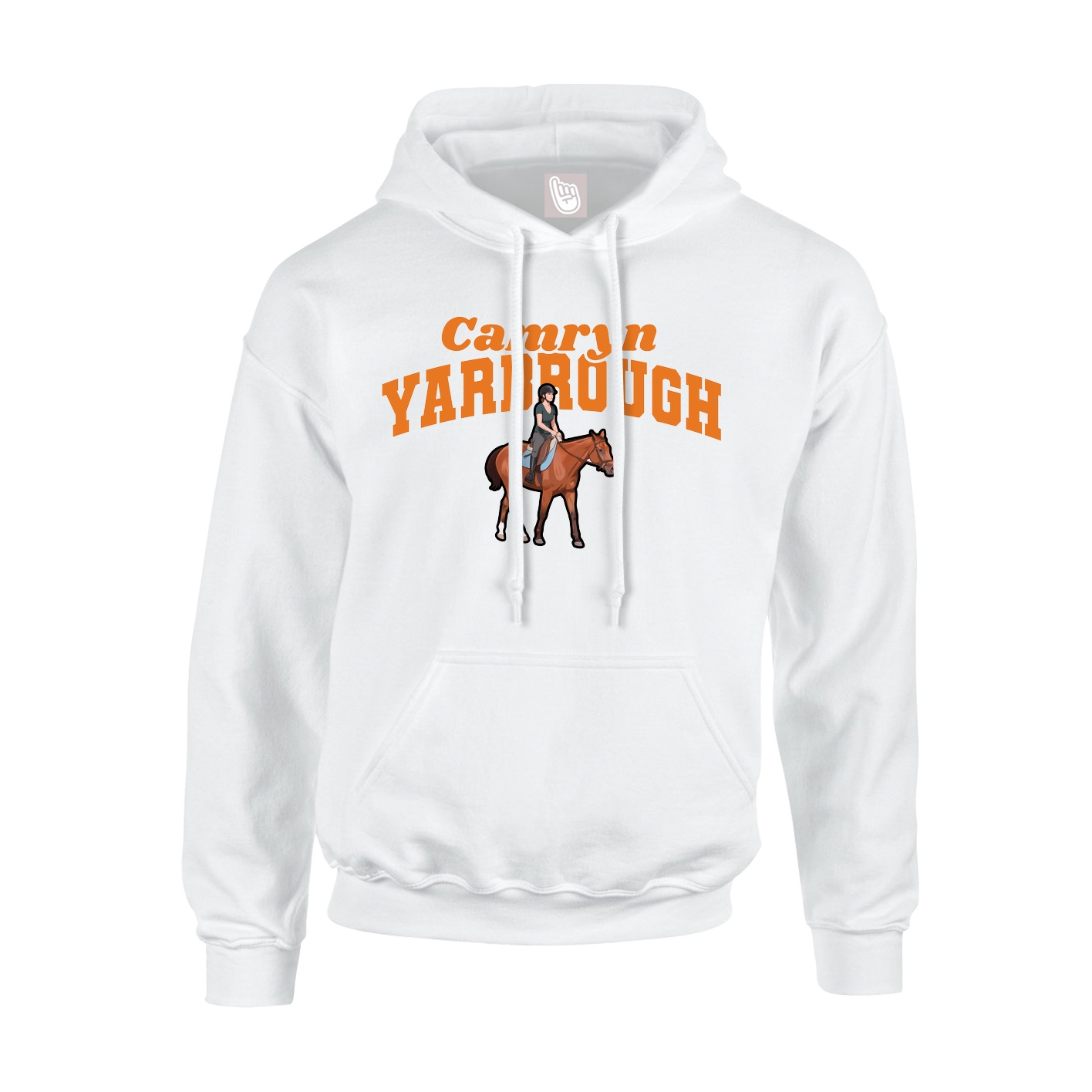 Hoodie — Signature Arch in White