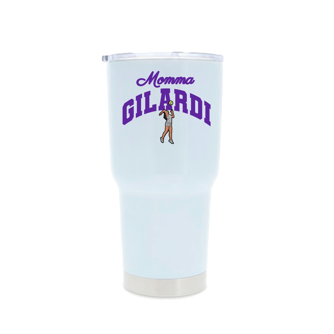 30oz Stainless Steel Tumbler — Mothers Day Arch in White