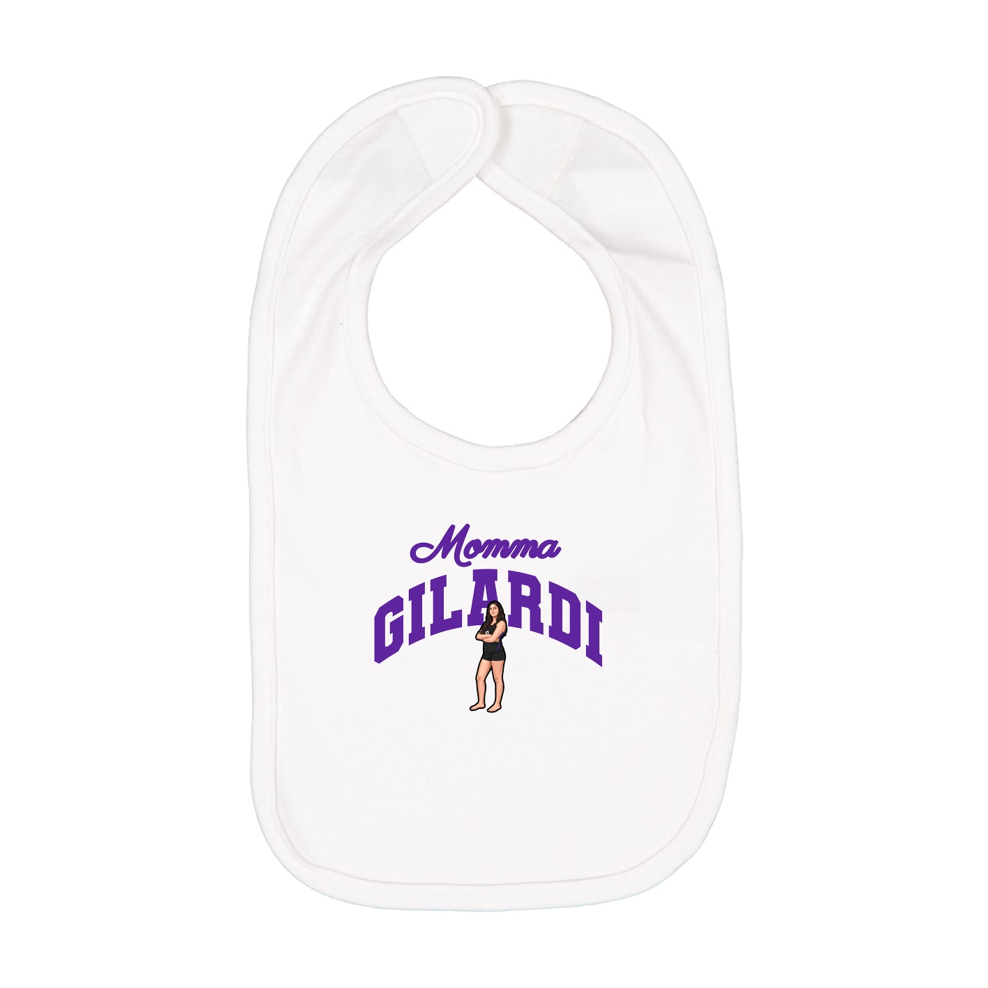 Infant Bib — Mothers Day Arch in White