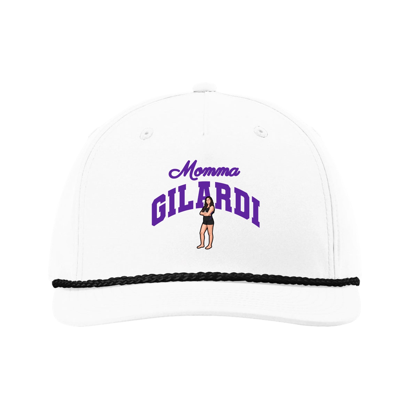 Five-Panel Classic Rope Cap — Mothers Day Arch in White