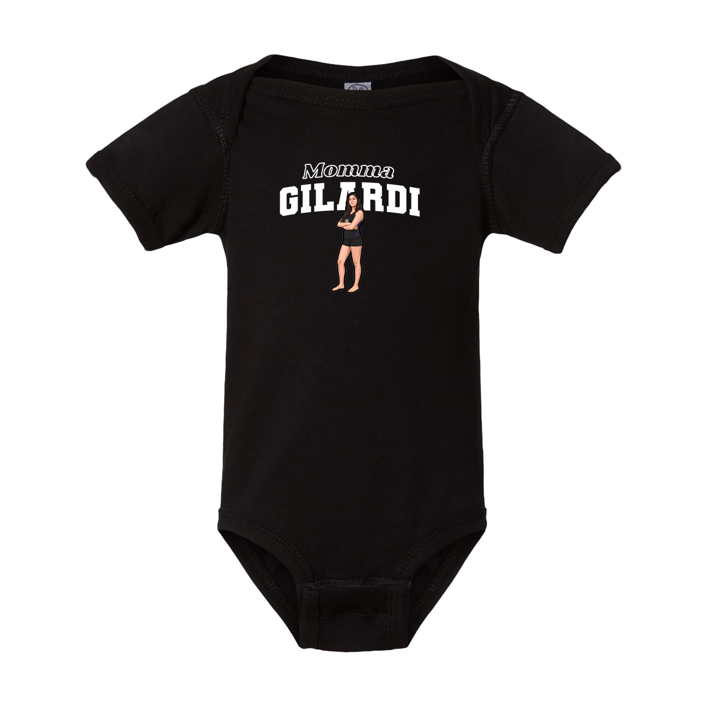 Baby Onesie — Mothers Day Block in Black