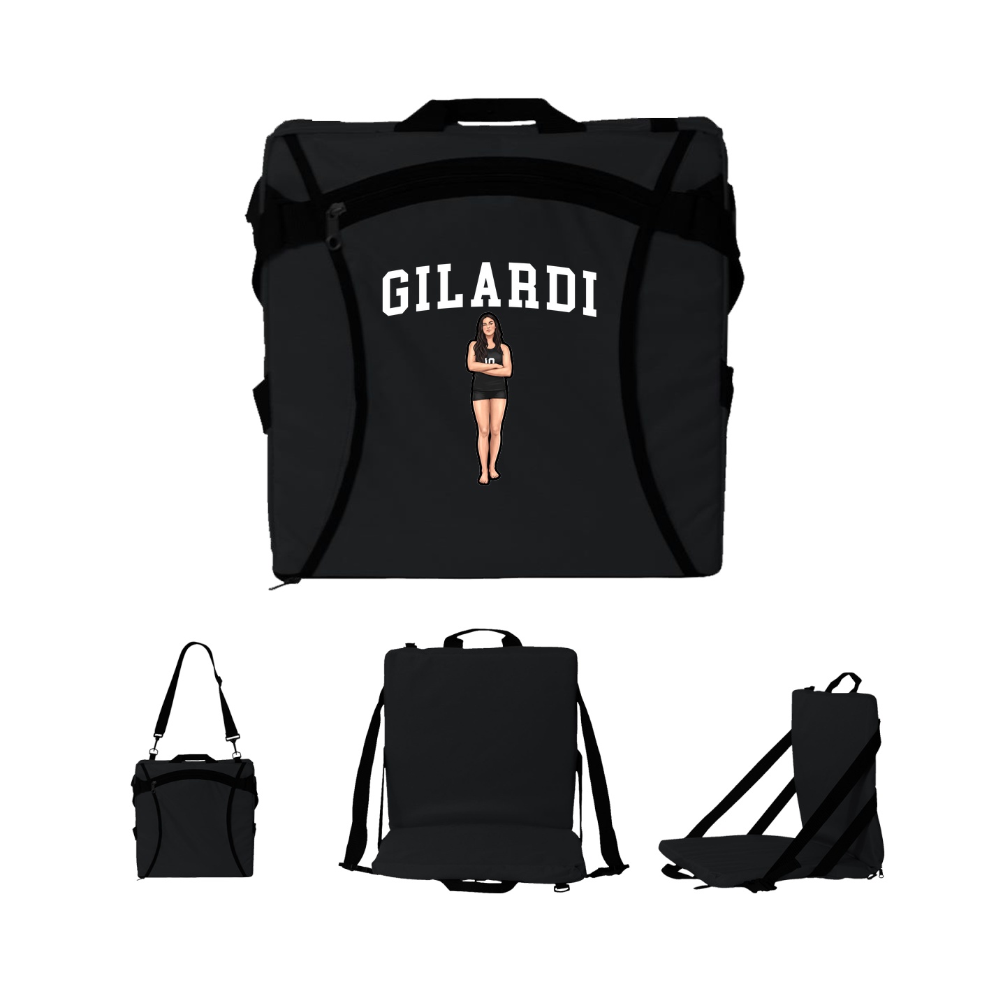Folding Stadium Seat — Shirsey in Black