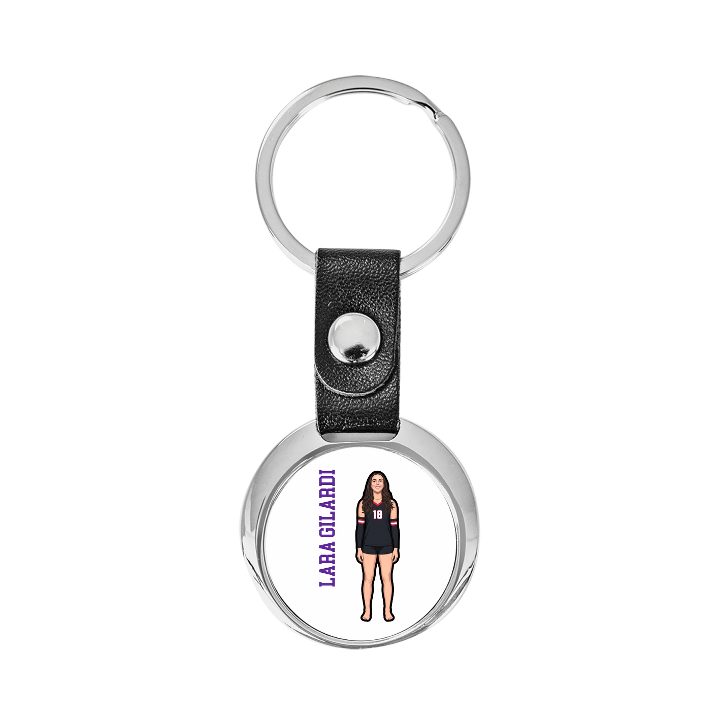 Key Chain — Name Vertical in Classic