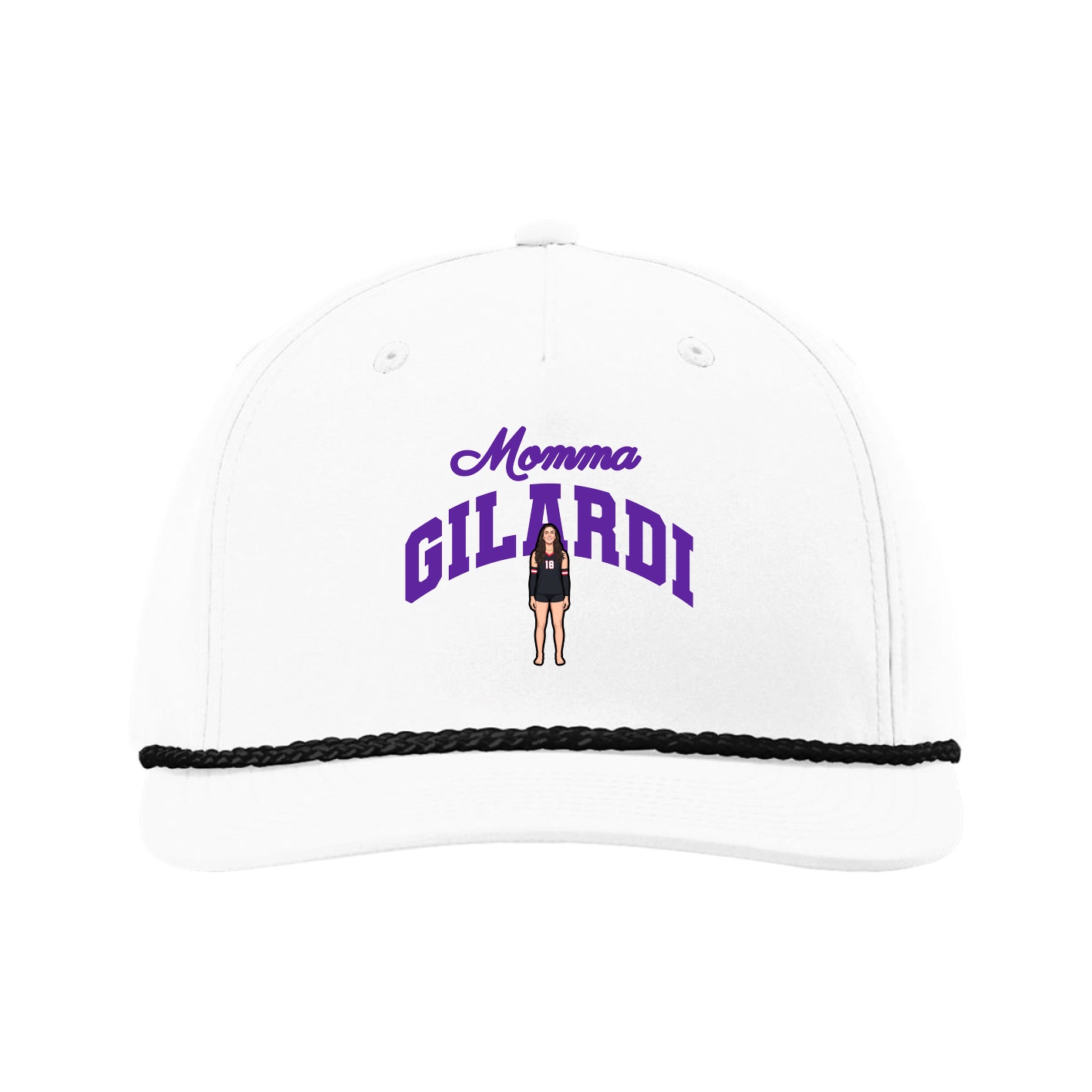 Five-Panel Classic Rope Cap — Mothers Day Arch in White