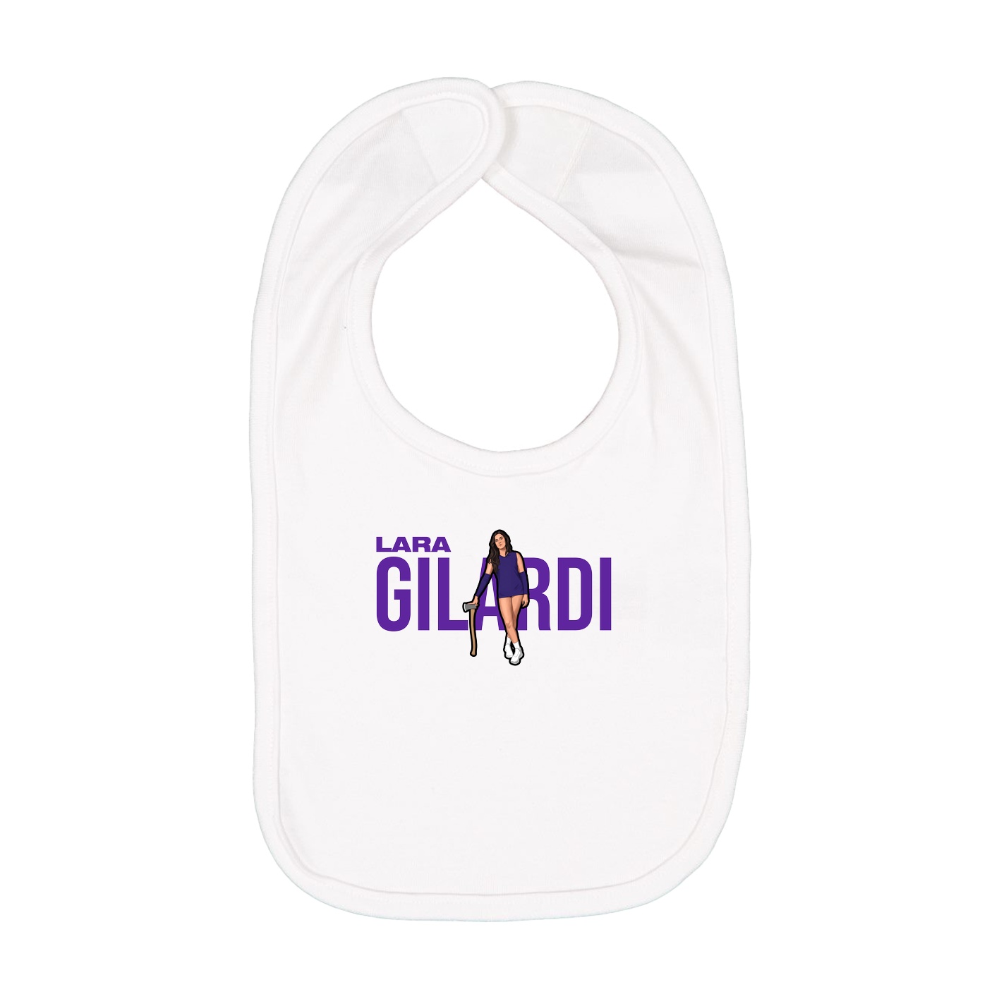 Infant Bib — Player Name in White