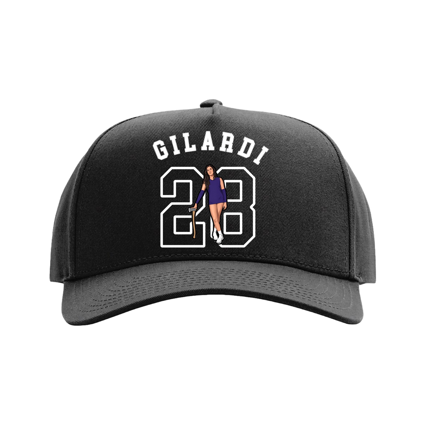 Full Fabric Five-Panel Champ Cap — Shirsey Arch in Black