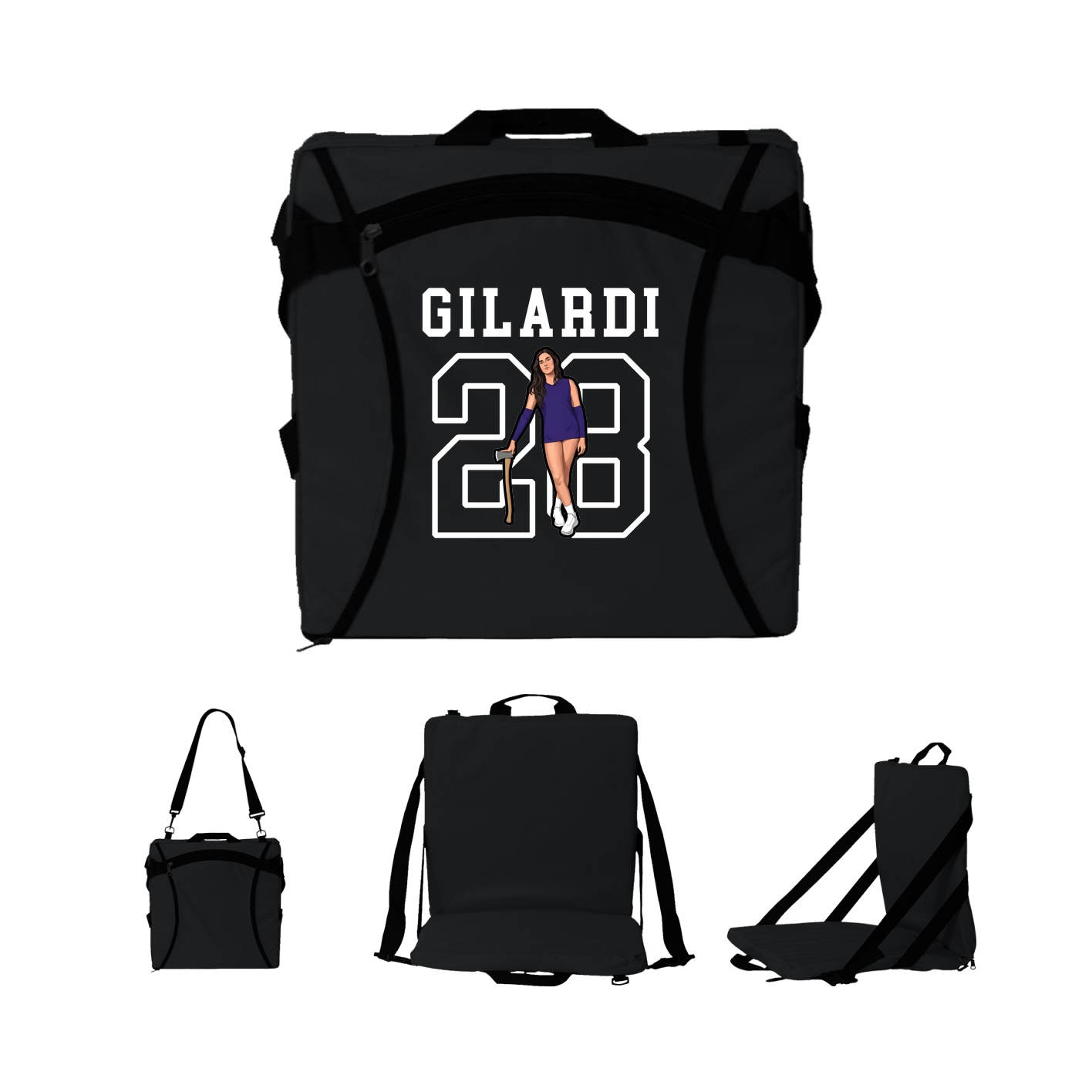 Folding Stadium Seat — Shirsey in Black