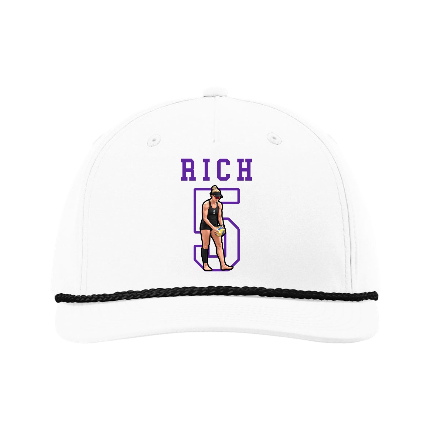 Five-Panel Classic Rope Cap — Shirsey in White