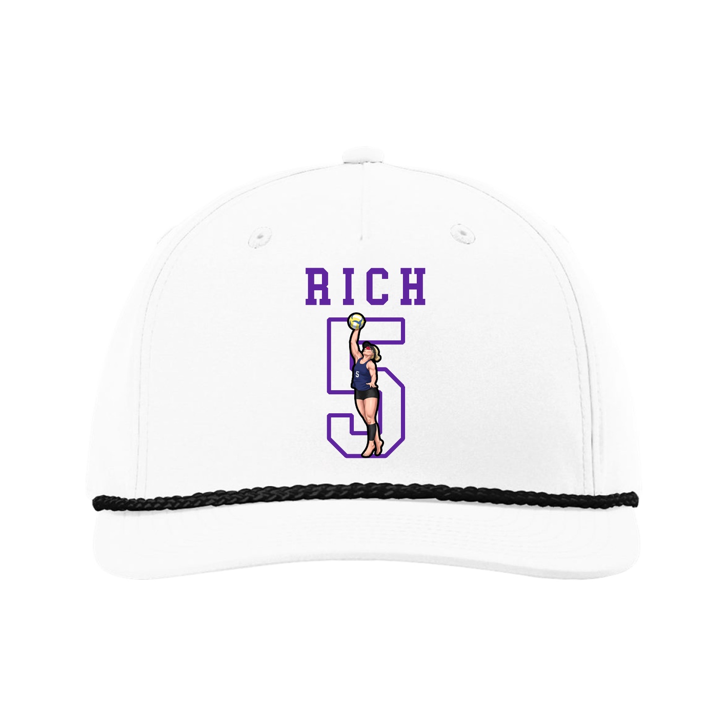 Five-Panel Classic Rope Cap — Shirsey in White