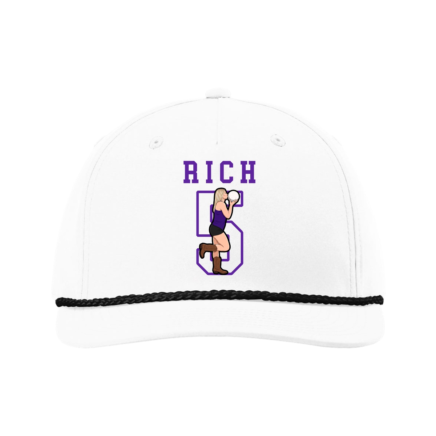 Five-Panel Classic Rope Cap — Shirsey in White