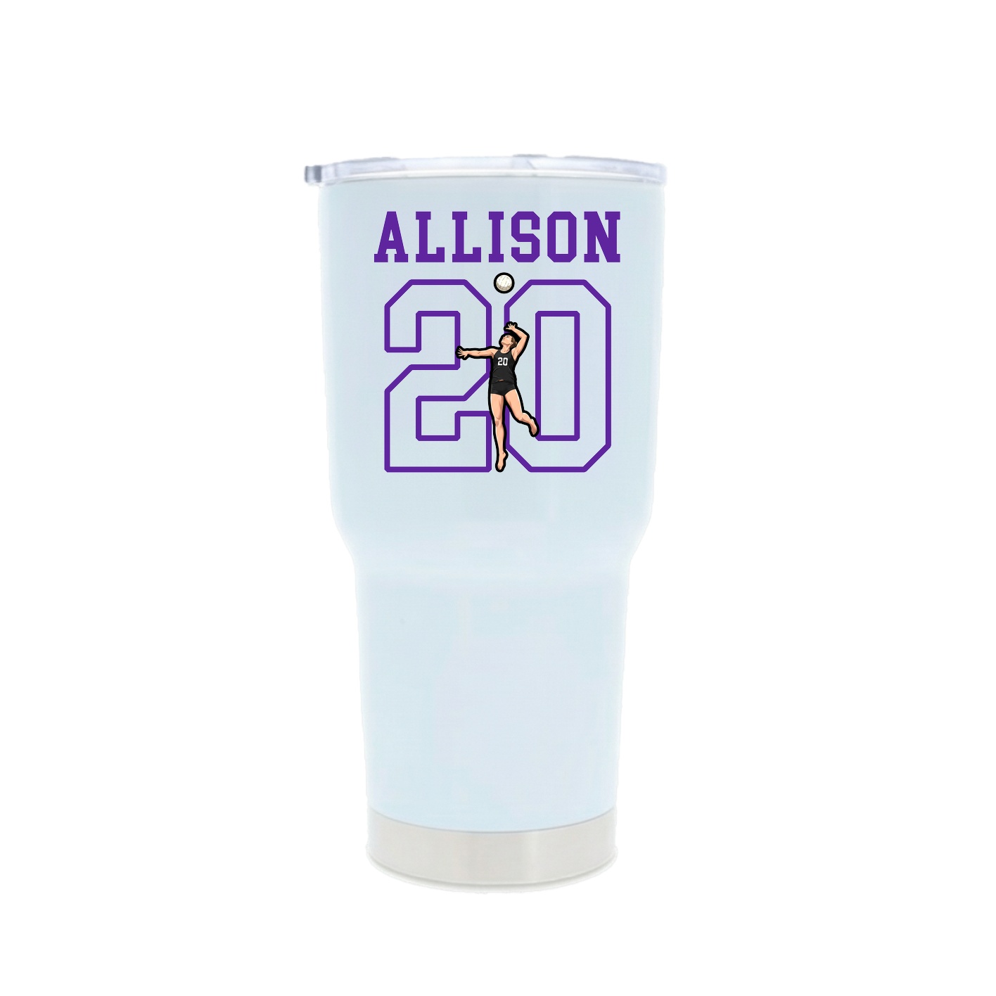 30oz Stainless Steel Tumbler — Shirsey in White