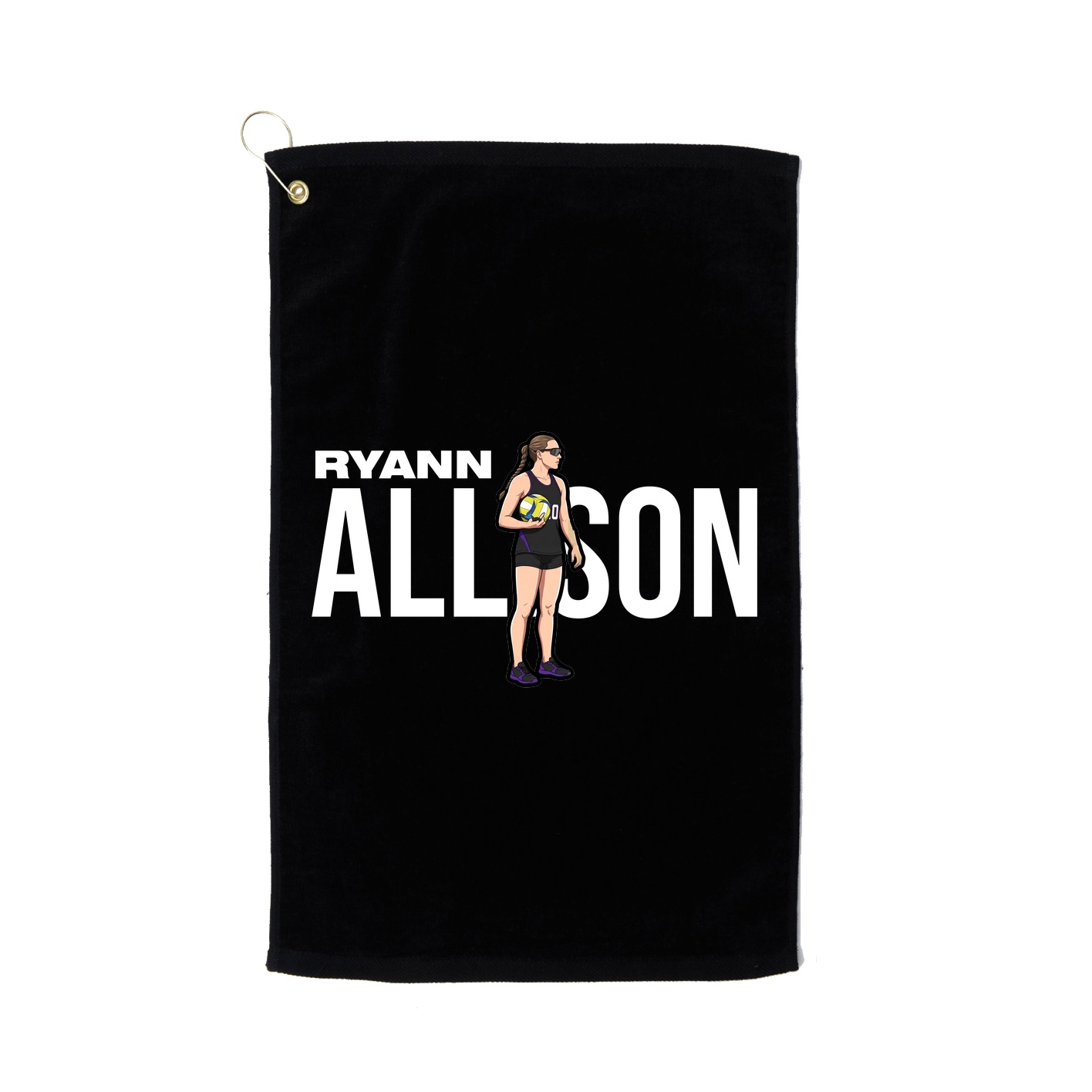 Golf Towel — Player Name in Black