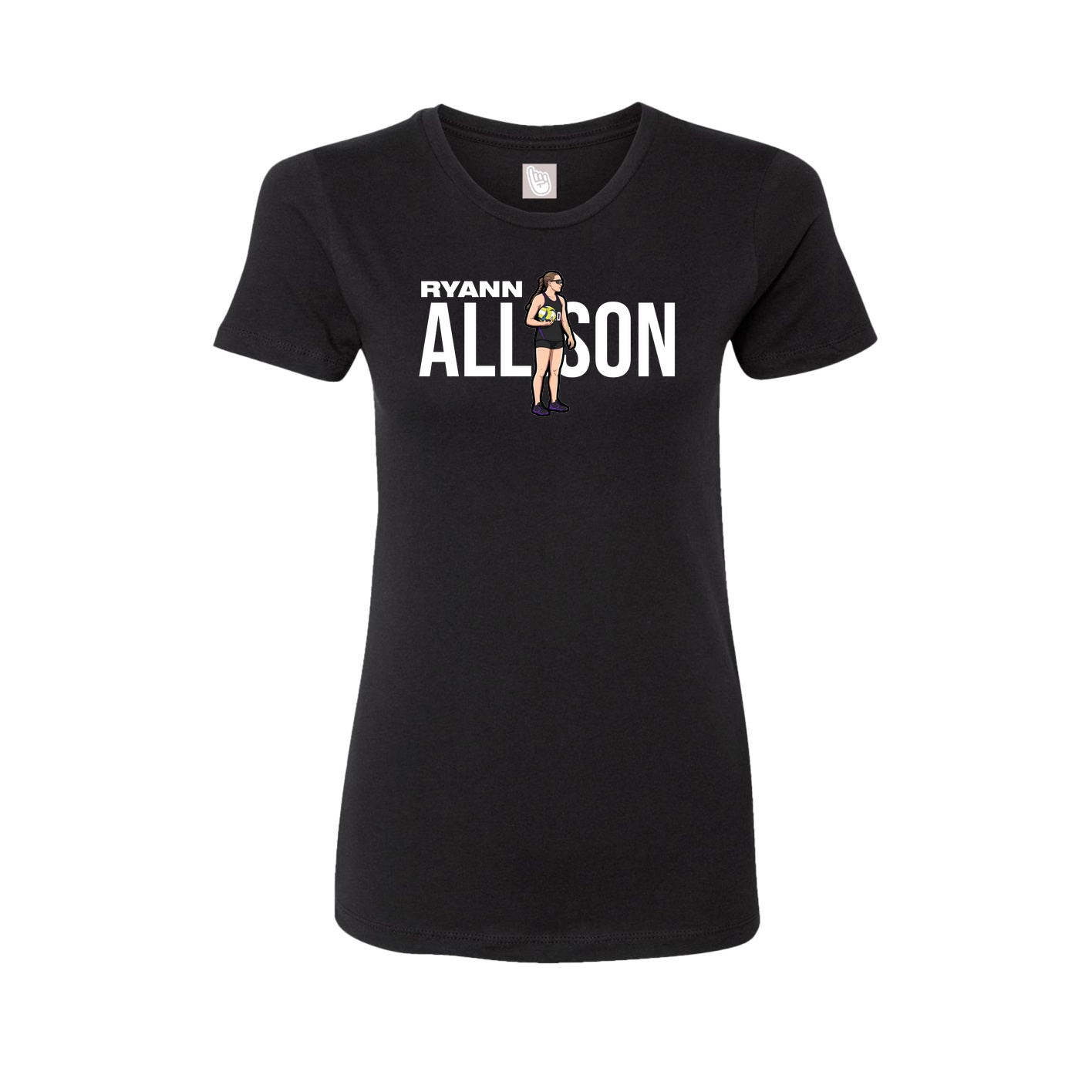Womens Tee — Player Name in Black