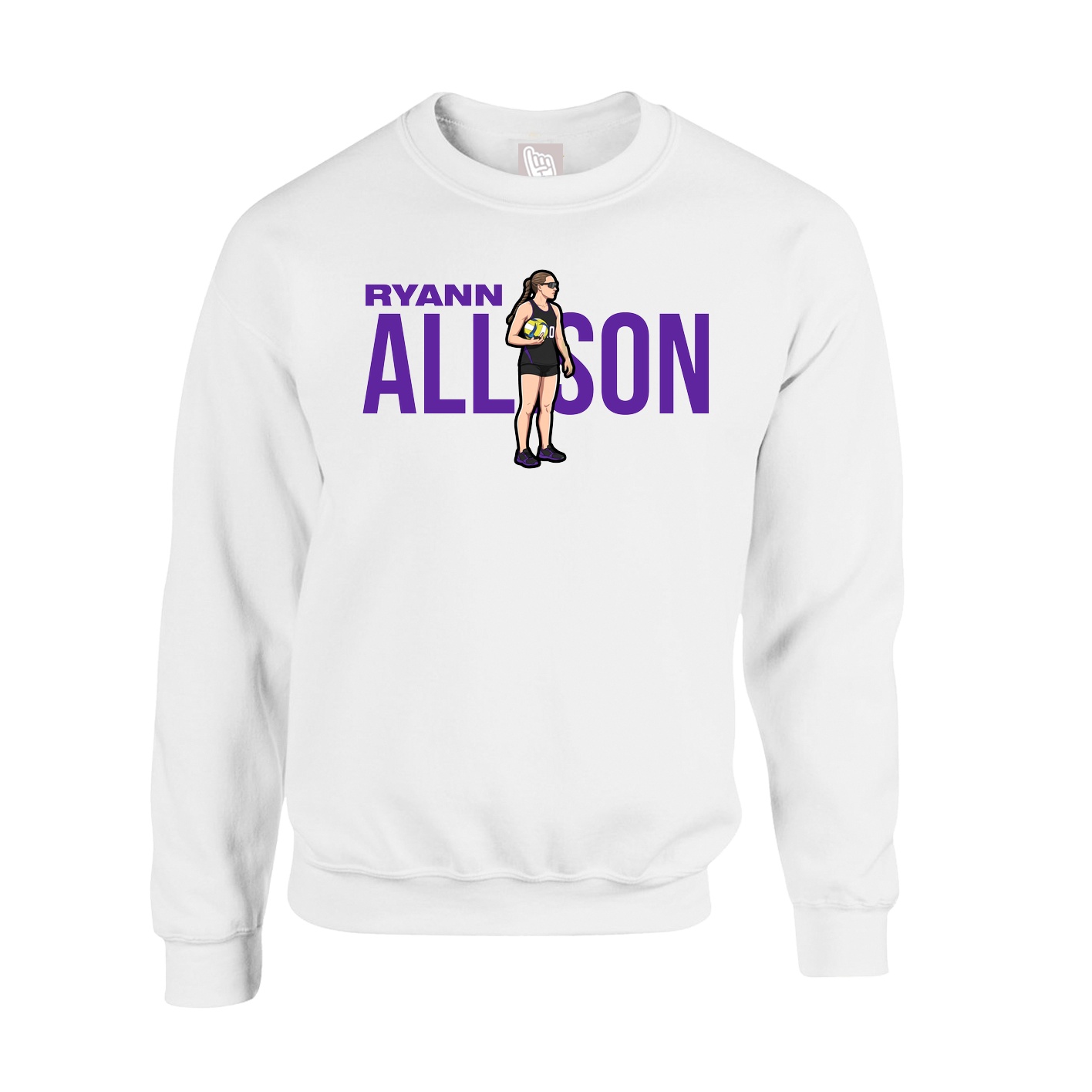 Fleece Crew — Player Name in White