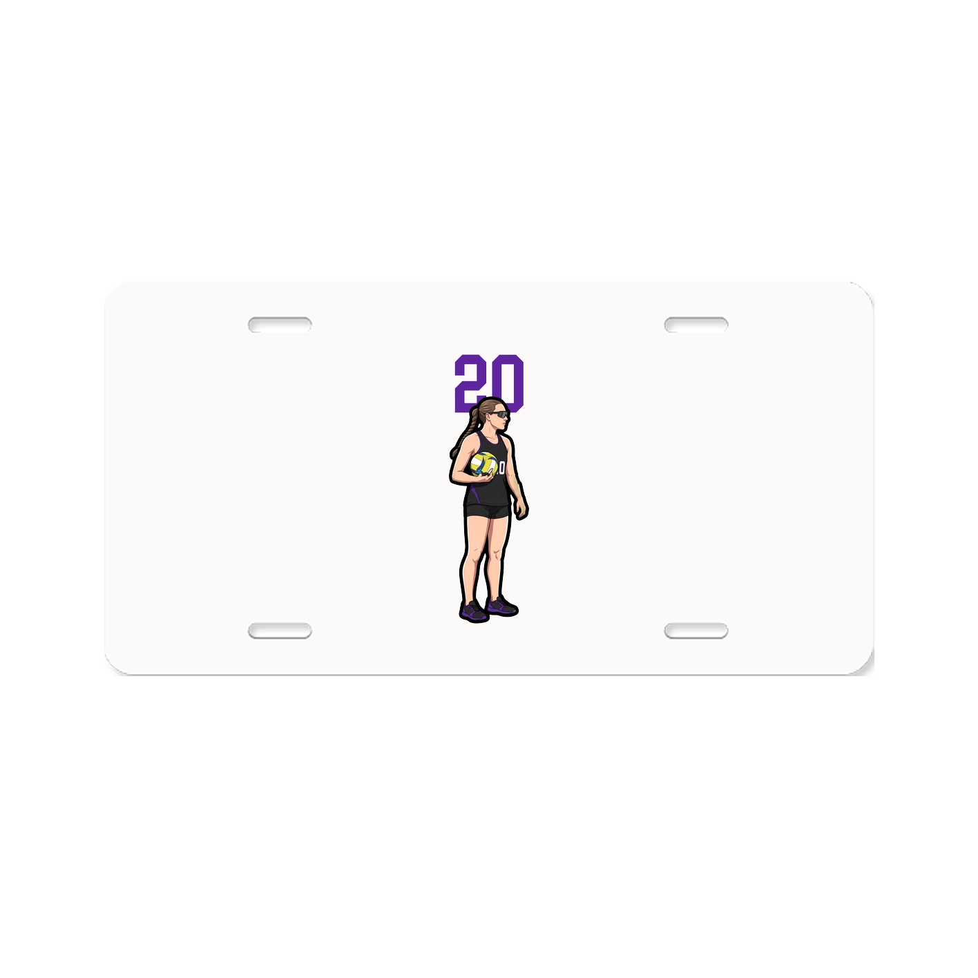 License Plate — Number Top in Classic