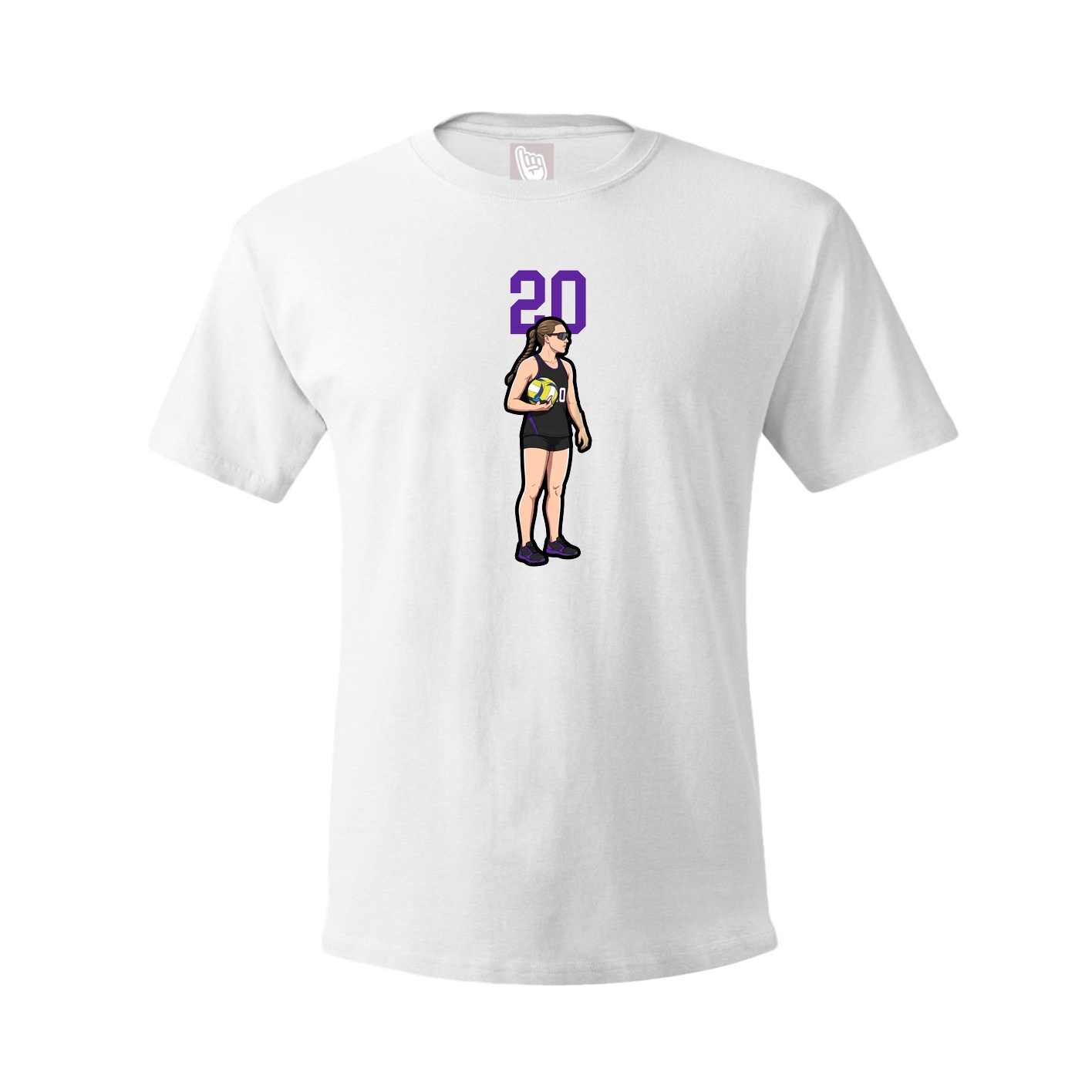 Tee — Number Top in White