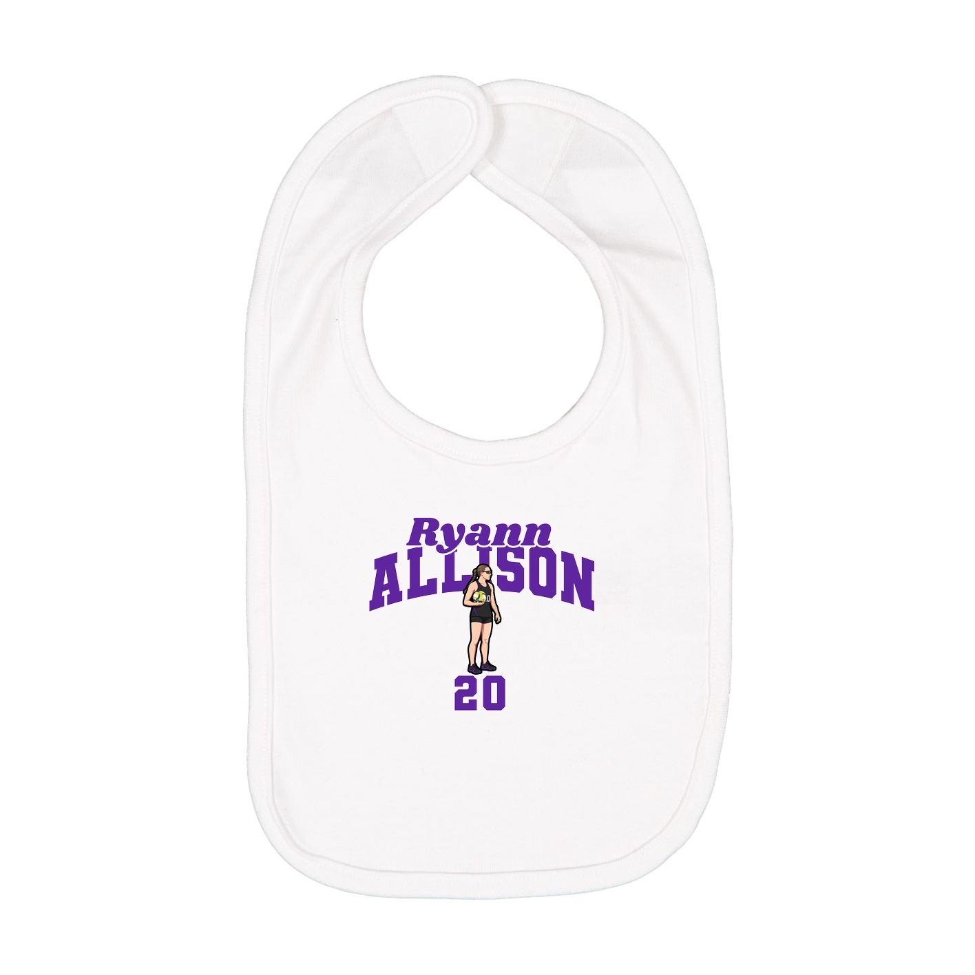Infant Bib — Signature Arch in White
