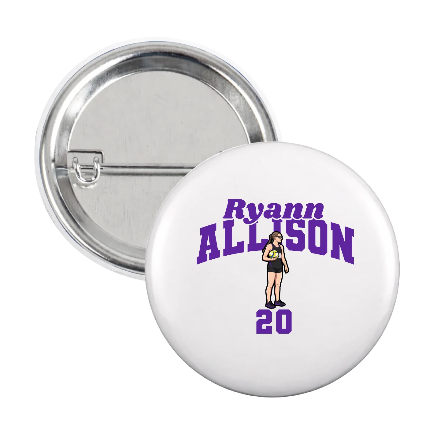Game Day Button — Signature Arch in White
