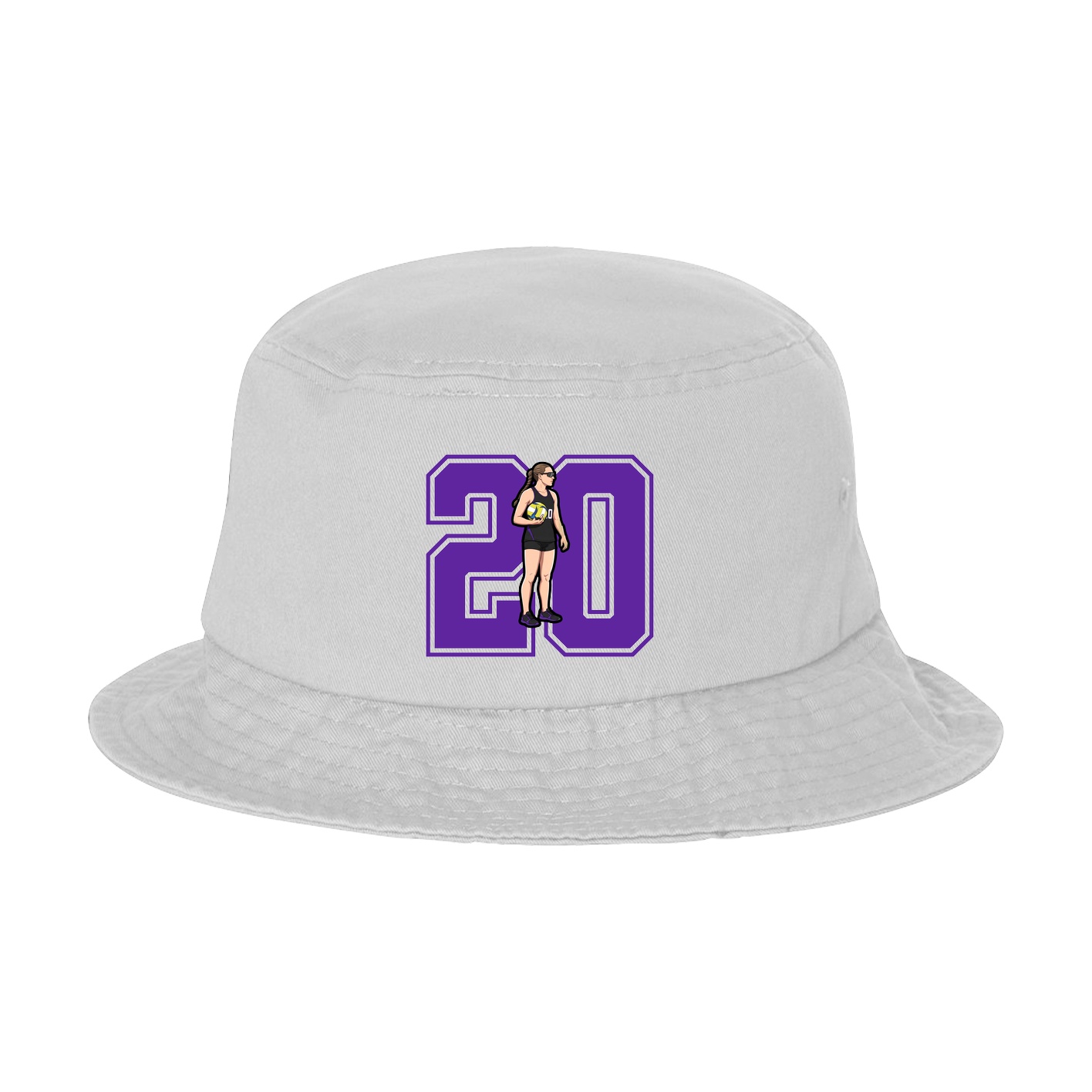 Bucket Cap — Number in White