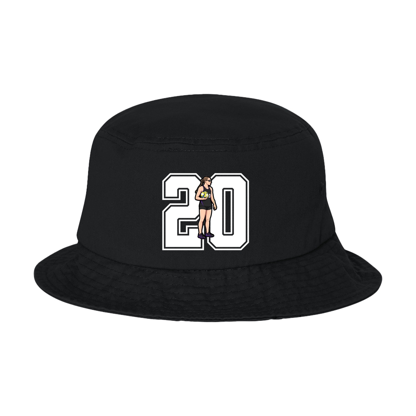 Bucket Cap — Number in Black