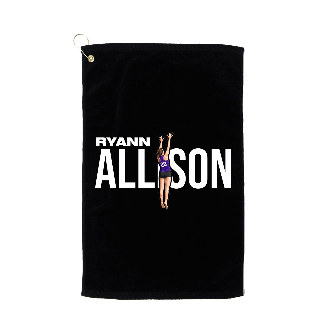 Golf Towel — Player Name in Black