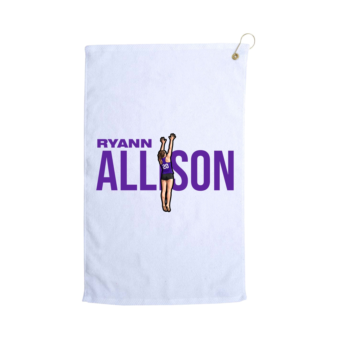 Golf Towel — Player Name in White