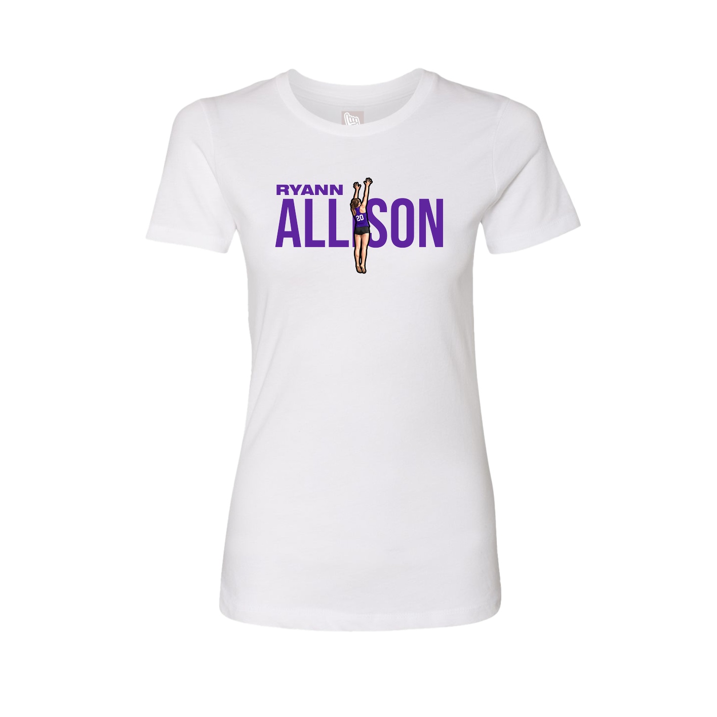 Womens Tee — Player Name in White
