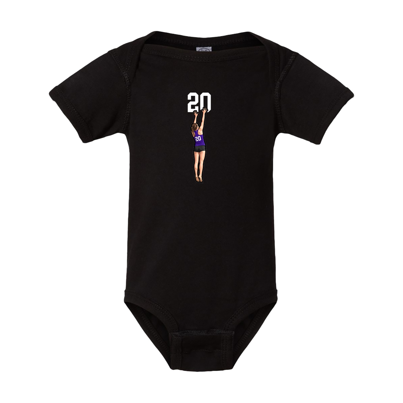 Baby Onesie — Number Top in Black
