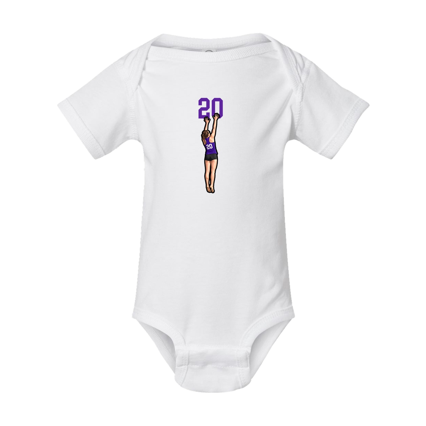 Baby Onesie — Number Top in White