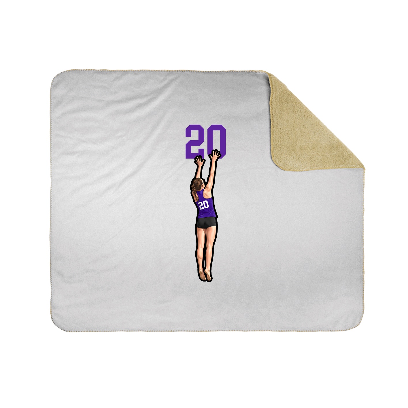 Throw Blanket — Number Top in White