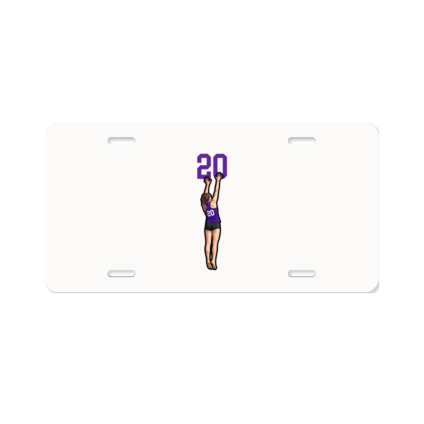 License Plate — Number Top in Classic