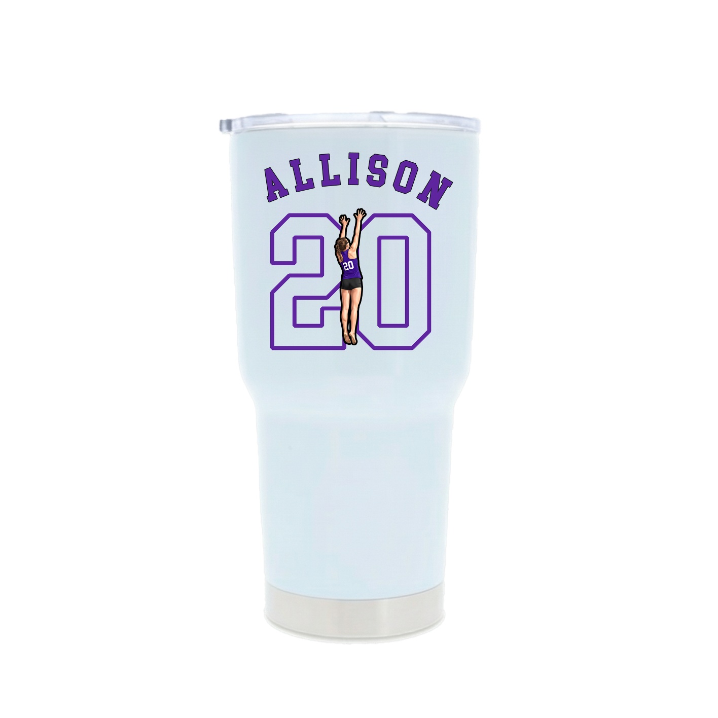 30oz Stainless Steel Tumbler — Shirsey Arch in White
