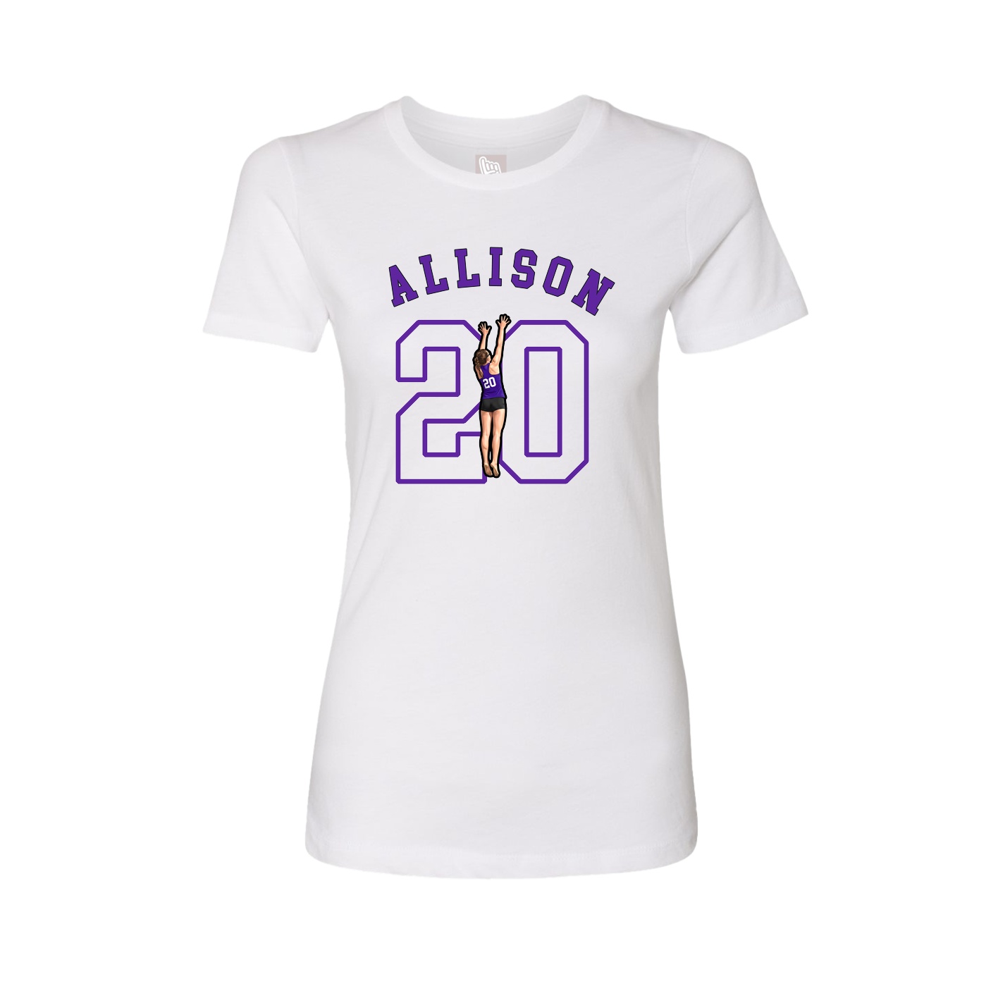 Fitted Women's Tee — Shirsey Arch in White