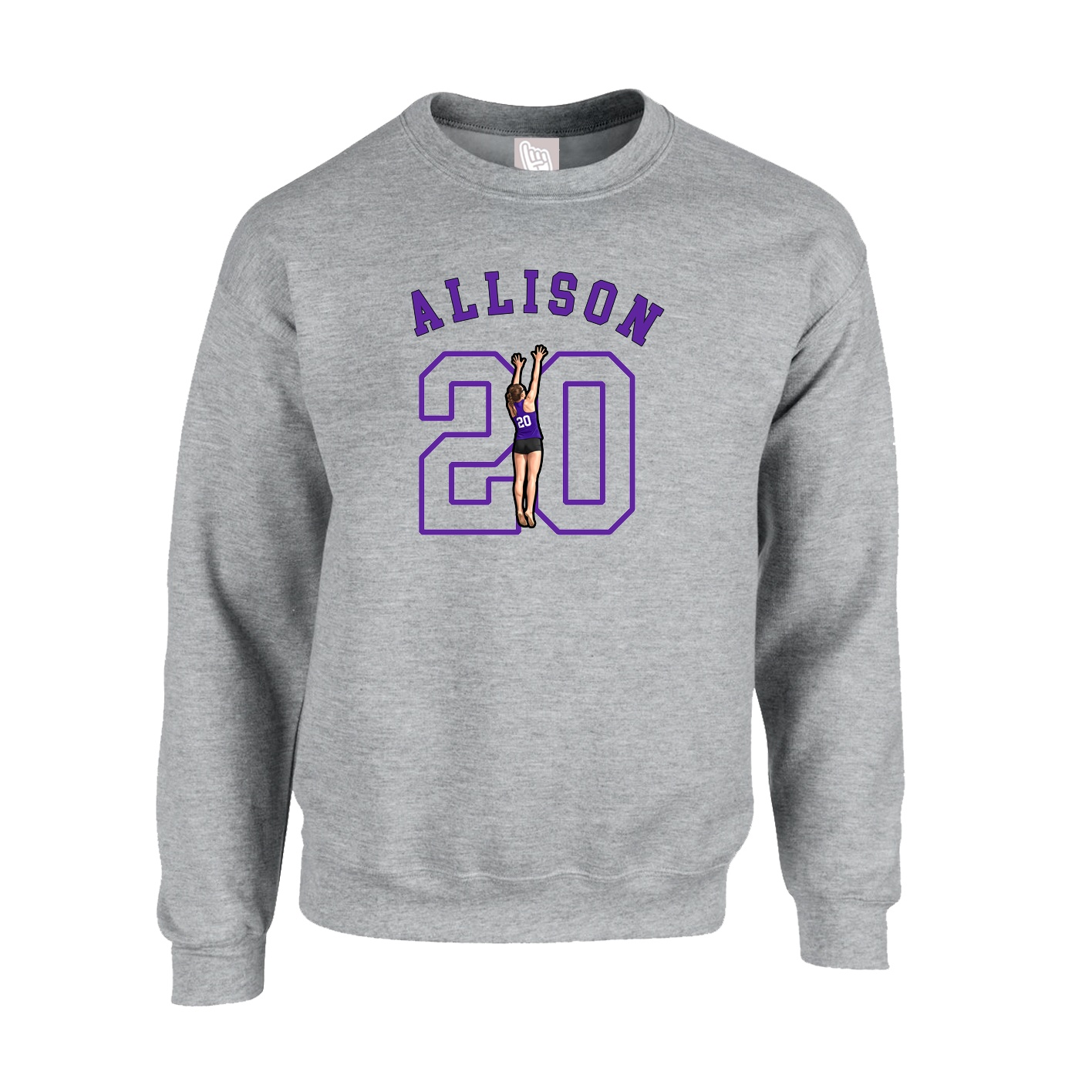 Fleece Crew — Shirsey Arch in Grey