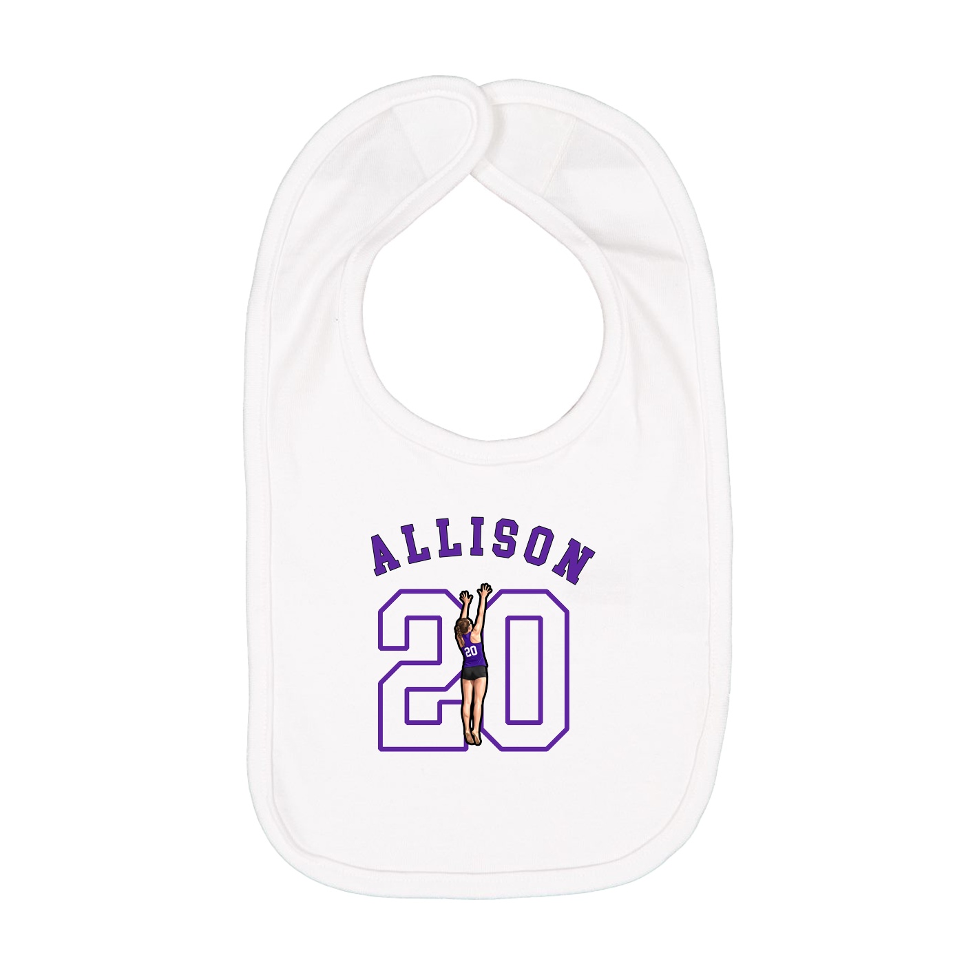 Infant Bib — Shirsey Arch in White