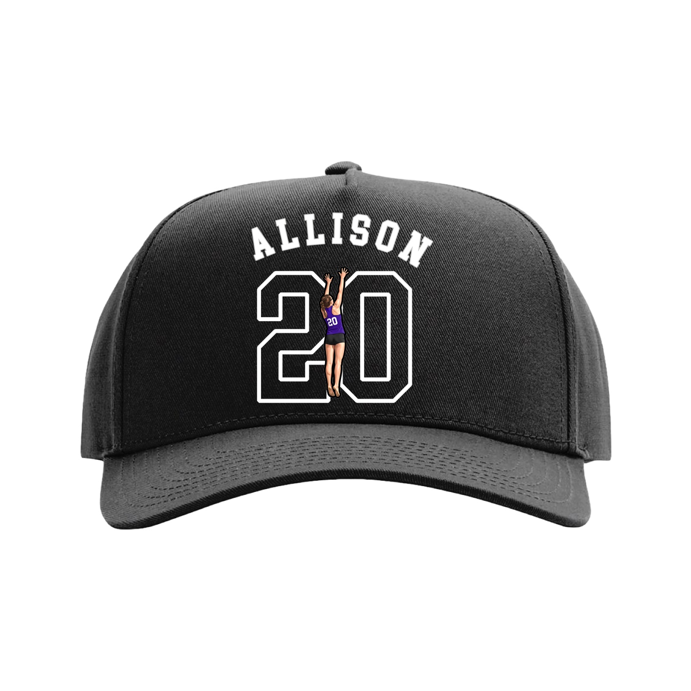 Full Fabric Five-Panel Champ Cap — Shirsey Arch in Black