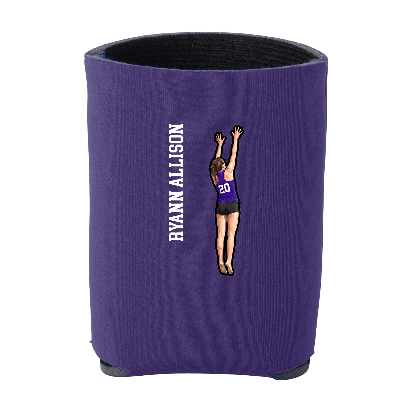 Can Holder — Name Vertical in Purple