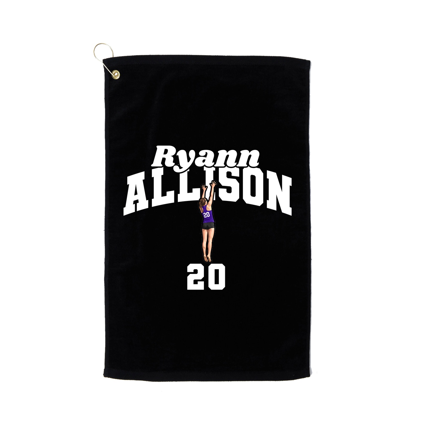 Golf Towel — Signature Arch in Black