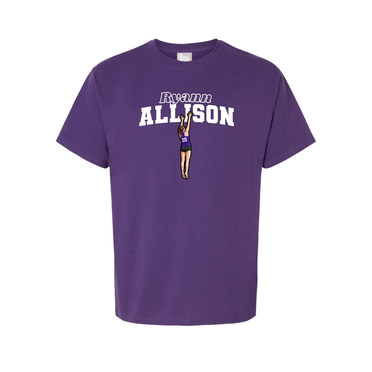 Youth Tee — Name Arch in Purple