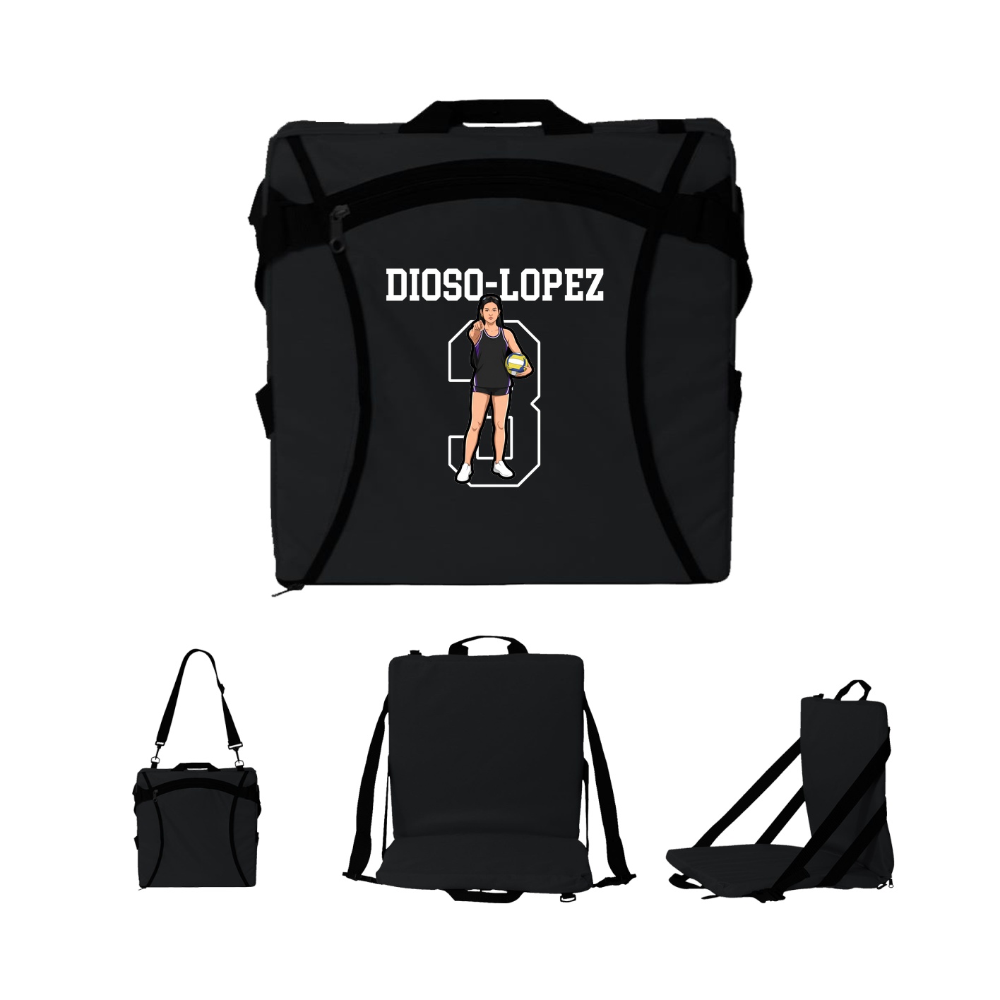Folding Stadium Seat — Shirsey in Black