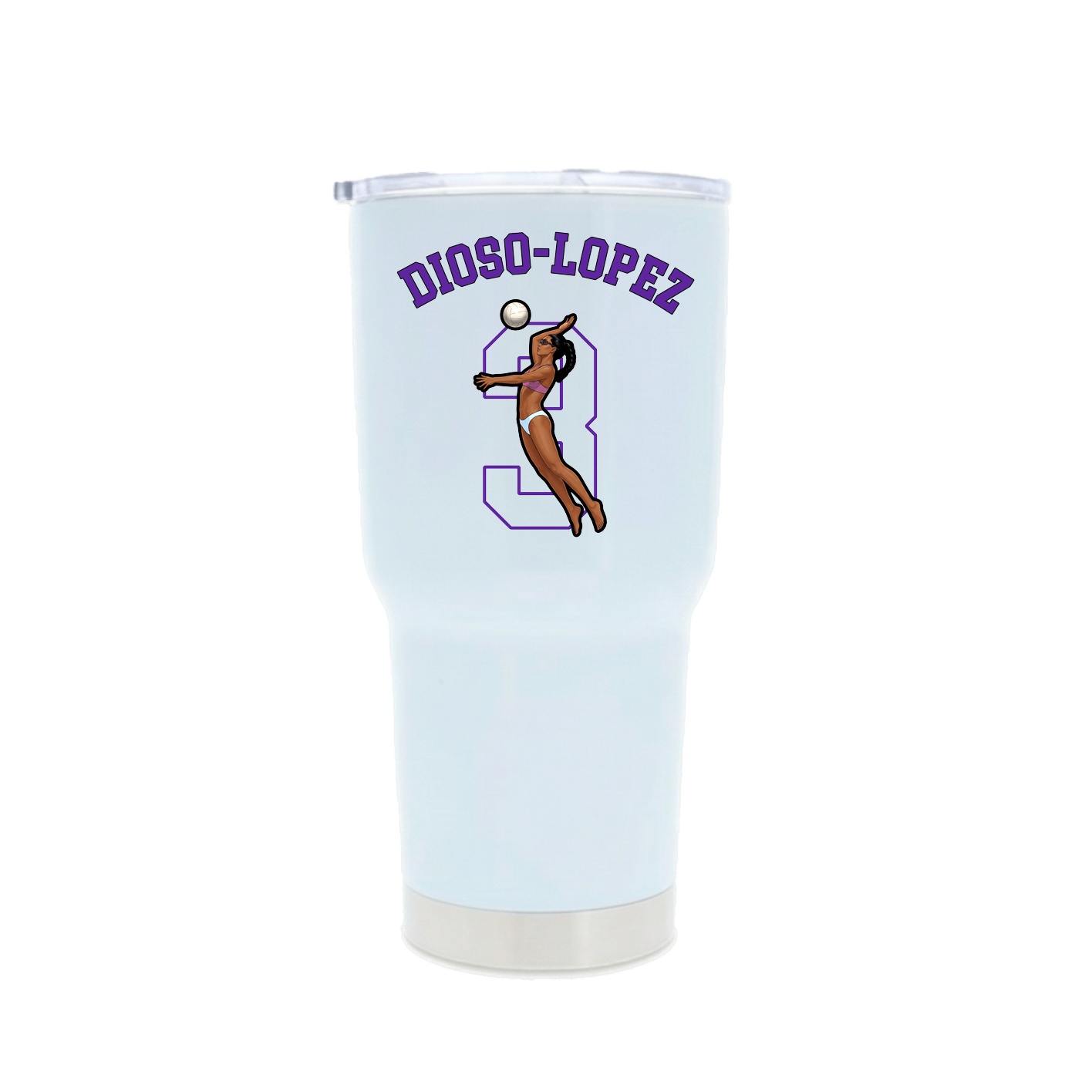 30oz Stainless Steel Tumbler — Shirsey Arch in White