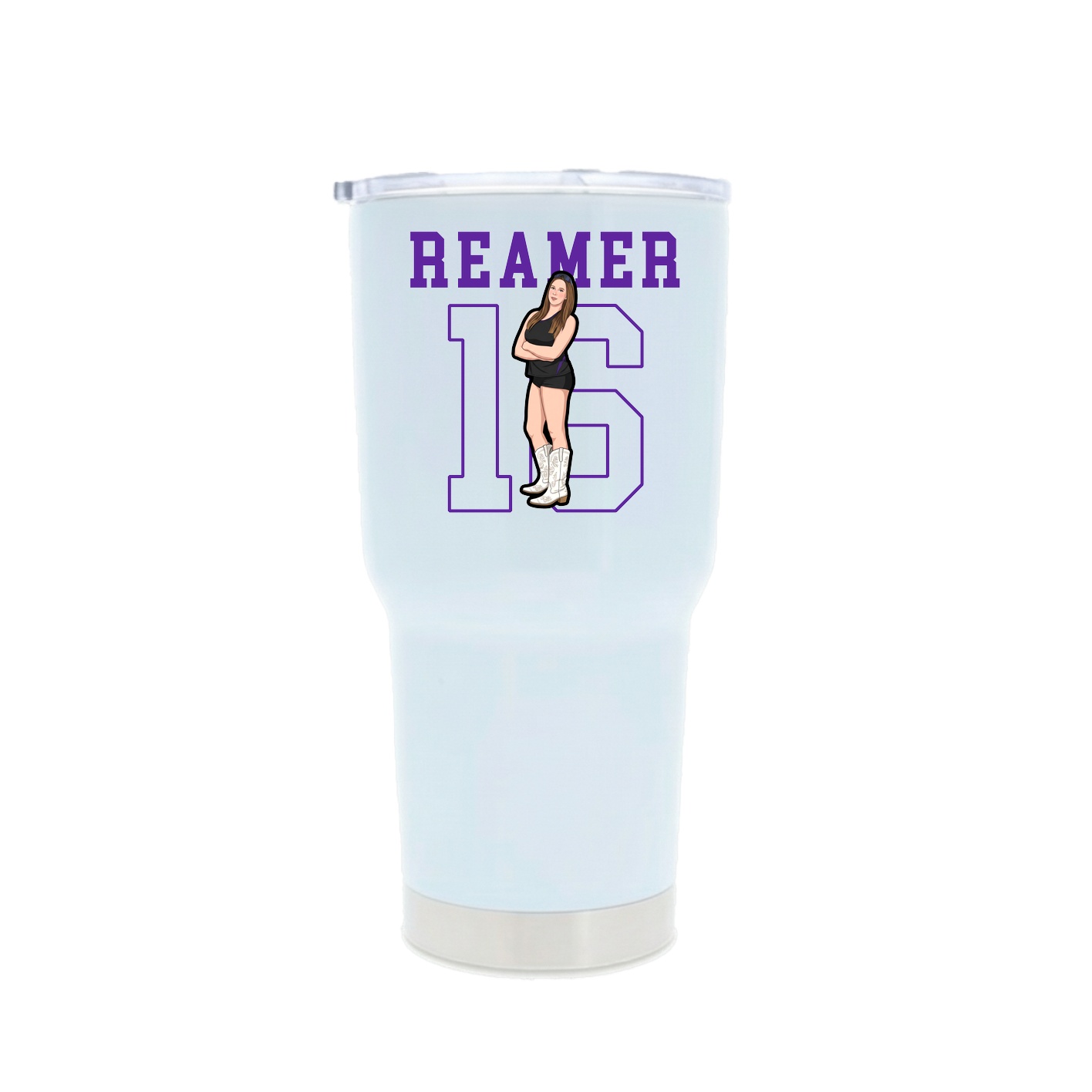 30oz Stainless Steel Tumbler — Shirsey in White