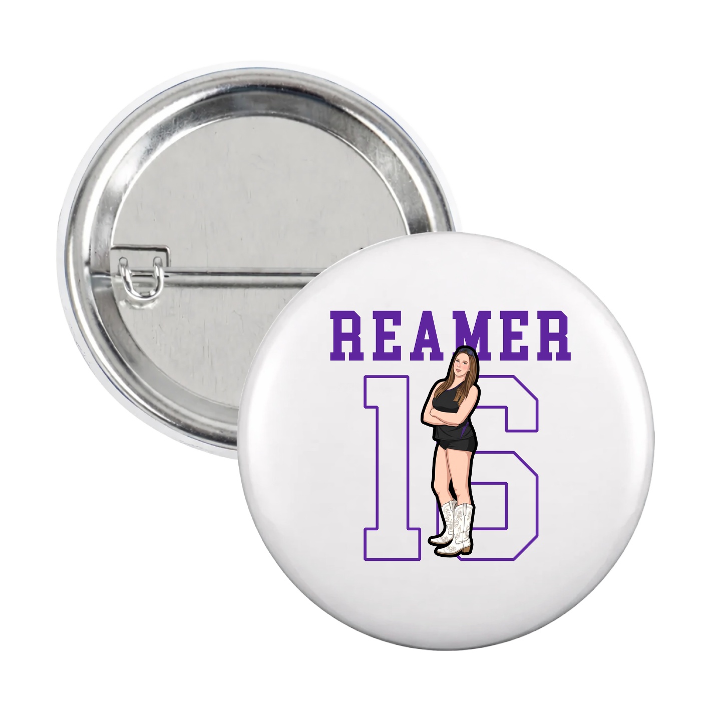 Game Day Button — Shirsey in White
