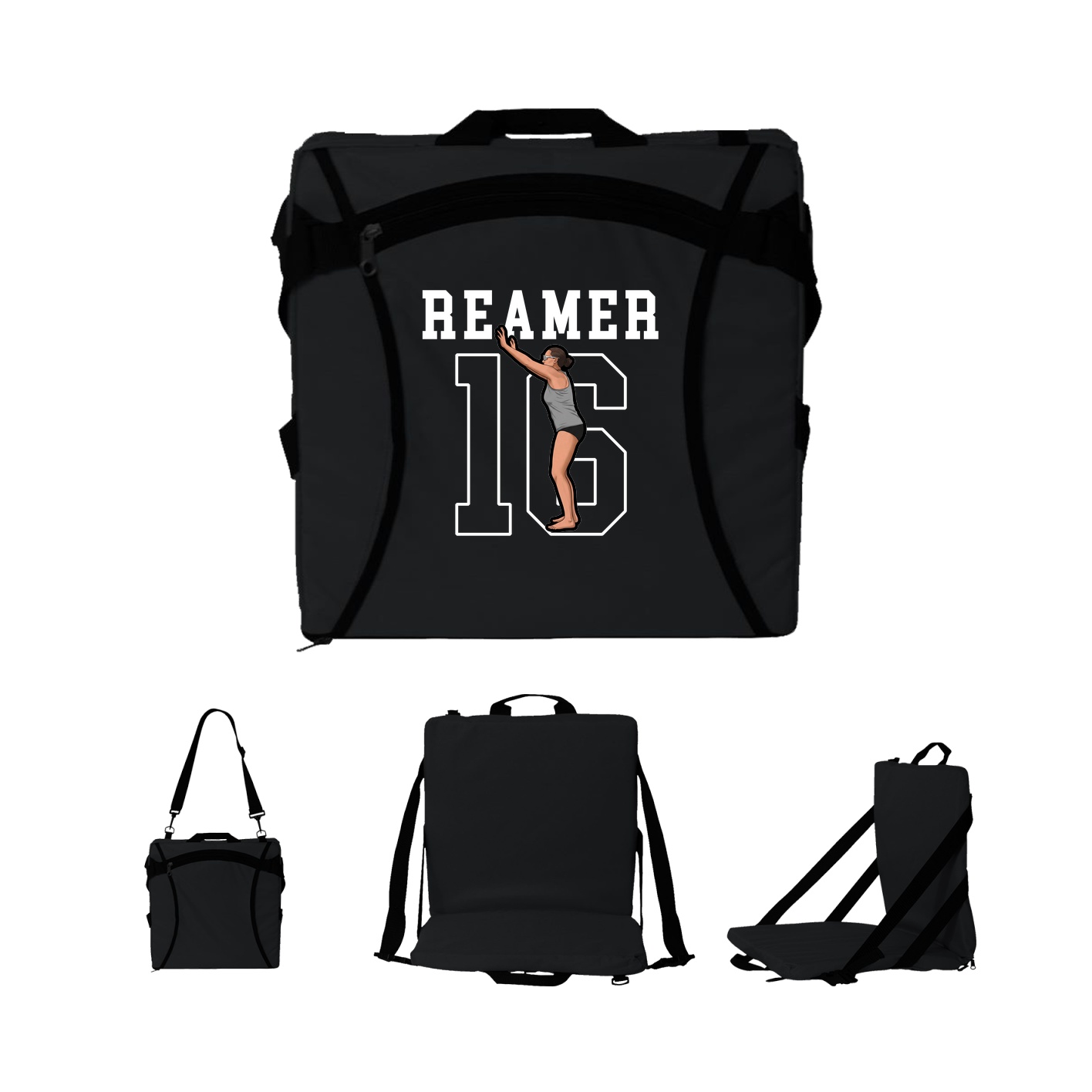Folding Stadium Seat — Shirsey in Black